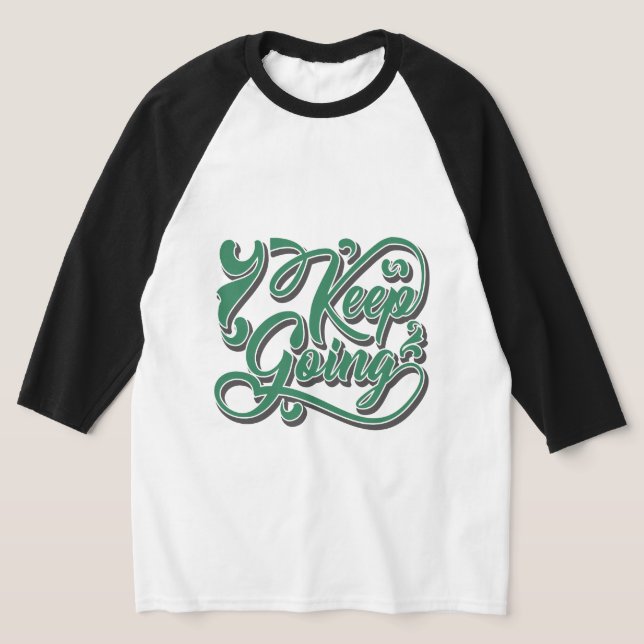 Typografi motivationsdesign t shirt (Laydown)