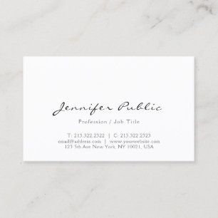 Typografi Namn Modern Professionell Elegant Enkel Visitkort