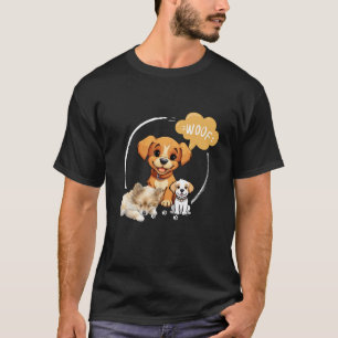 Typografi Namn och Photo Pets enkla moderna Coola T Shirt