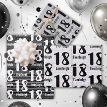 Typografi Nummer 18:e födelsedagen