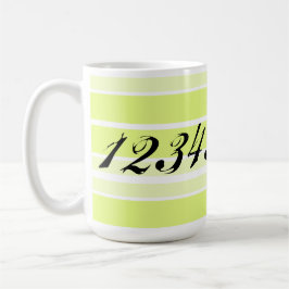 Typografi Numnumrerad designer-kaffe mugg