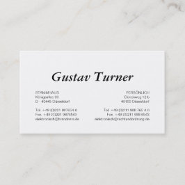 Typografi och färg visitkort