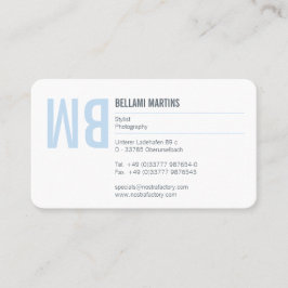 Typografi och färg visitkort