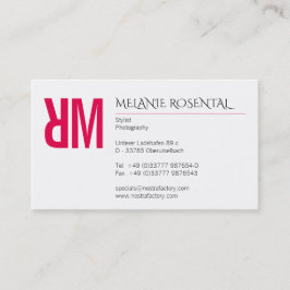 Typografi och färg visitkort