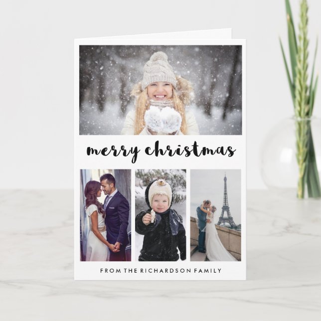 Typografi och modern god jul för foto | helgkort (Framsida)