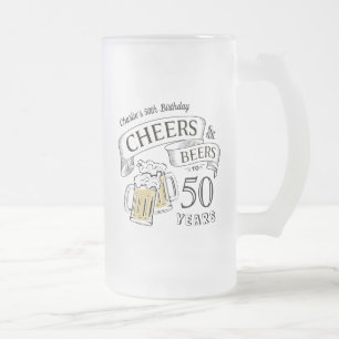 Typografi och Öl oavsett ålder Frostat Ölglas