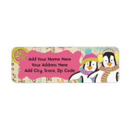 Typografi och Penguins visemiska Adressetiketter Returadress Etikett