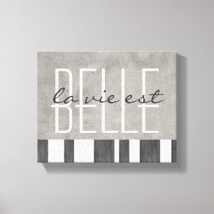 typografi omslagen canvas la vie est belle