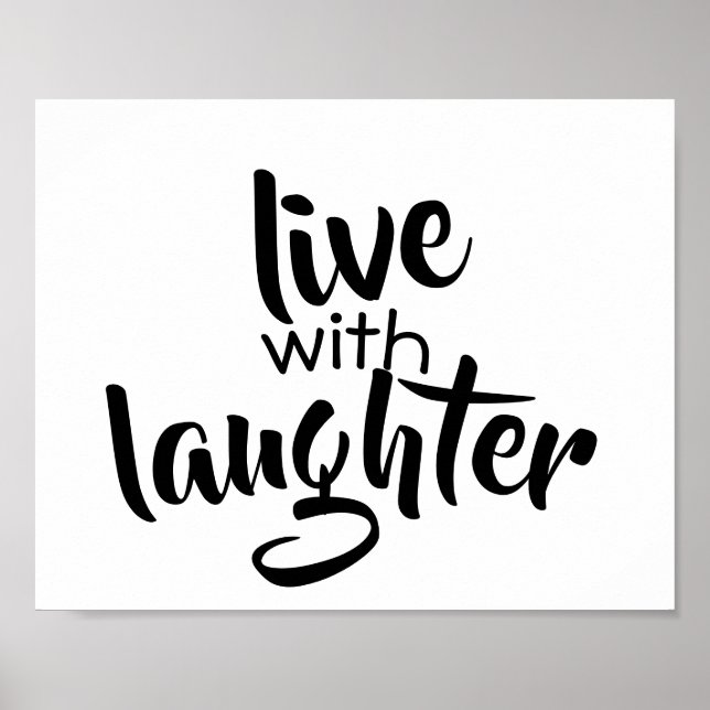 Typografi ord art poster svart och vitt (Framsidan)