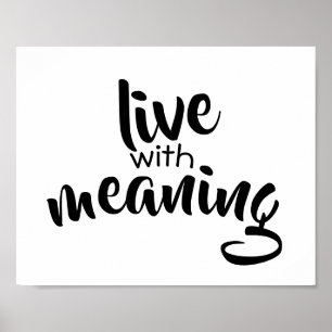 Typografi ord art poster svart och vitt