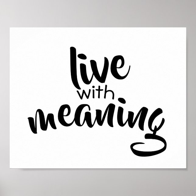 Typografi ord art poster svart och vitt (Framsidan)