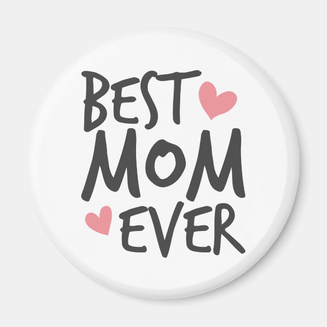 Typografi över bästa Mamma någonsin Mors dag| Magn Magnet (Framsidan)