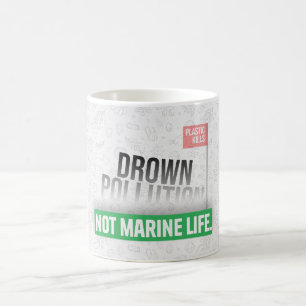Typografi över bevattningsgraden av plastiska föro kaffemugg