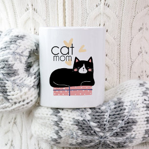 Typografi över den moderna Roligten Kat Mamma Kaffemugg