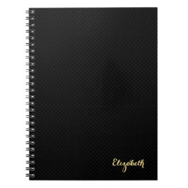 Typografi över den moderna svarta Eleganten Guld Anteckningsbok