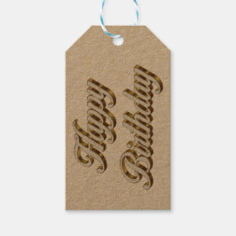 Typografi över Eleganten grattis på födelsedagen G Presentetikett