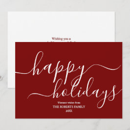 Typografi över Eleganten Minimalist Red Glad helg Julkort