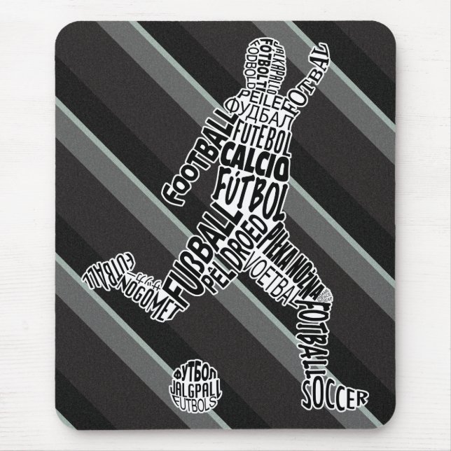 Typografi över fotspråk musmatta (Framsidan)