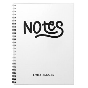 Typografi över minimalistisk fet handskrift anteckningsbok