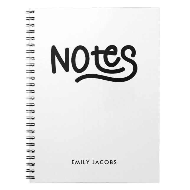 Typografi över minimalistisk fet handskrift anteckningsbok (Framsidan)