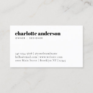 Typografi över modern enkel minimalistisk Professi Visitkort