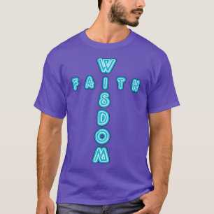 Typografi över visdom och tro på Kor Neon-signatur T Shirt
