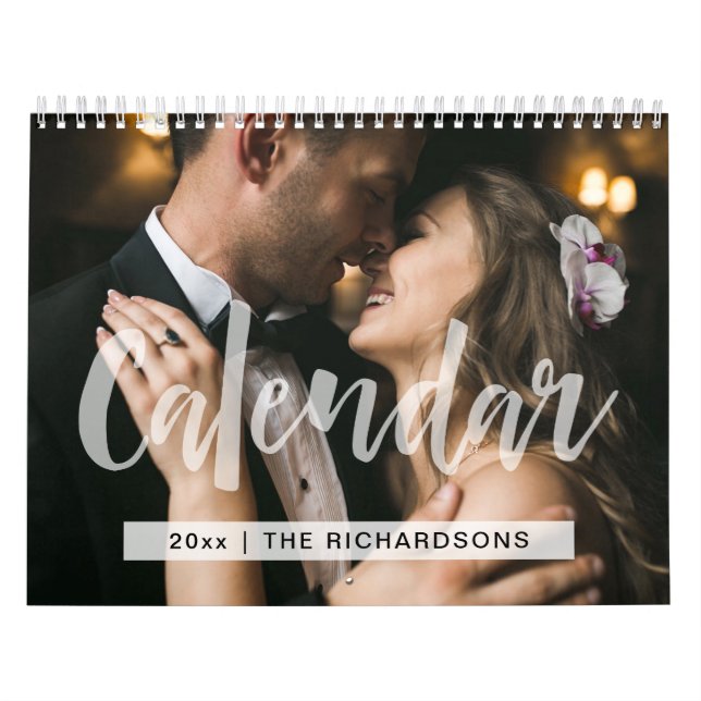 Typografi - överlägg och foto | Enkel och modern Kalender (Omslag)