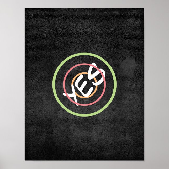typografi poster ja på kol-grått (Framsidan)