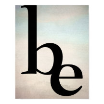 typografi poster på grått och blå vattenfärg