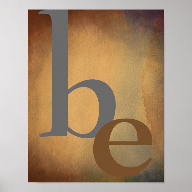 typografi poster vara grått-brun vattenfärg (Framsidan)