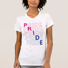 Typografi Pridet LGBTQ Bisexual T Shirt