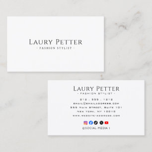 Typografi Professionell social media Visitkort