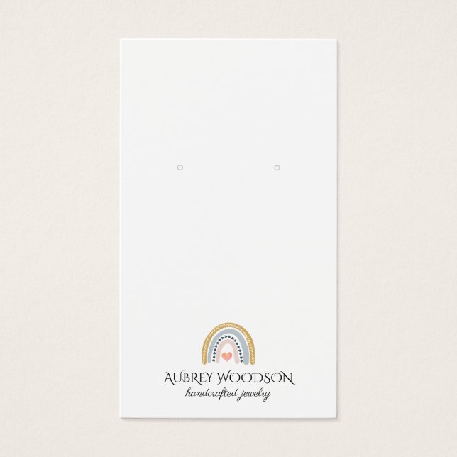 Typografi Regnbåge Logotyp Visning för juvelerarkä Visitkort (Framsidan)