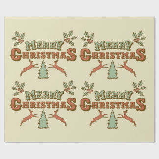 Typografi Renhjort Julpresentpapper Presentpapper