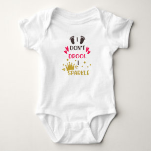 Typografi Rosa Girly Baby Glam Cute Girl T Shirt