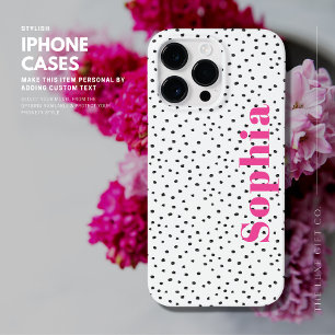 Typografi Rosa Spot iphone case med Namn