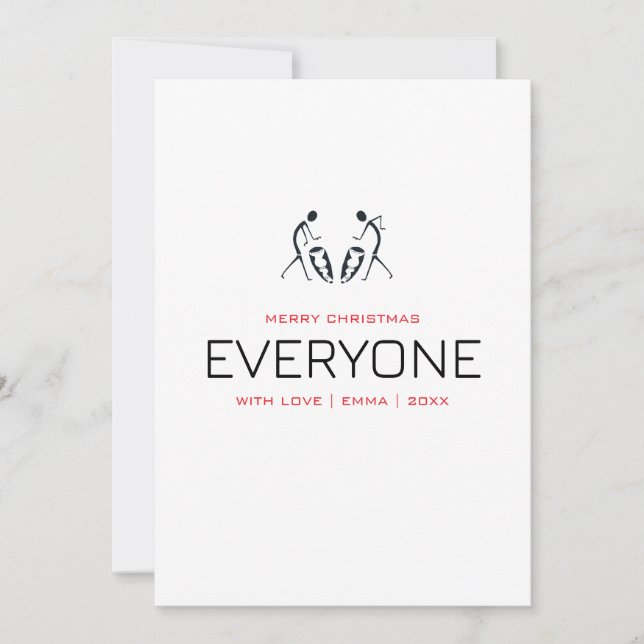 Typografi, Silhouette-trummare Jul Kort (Framsida)