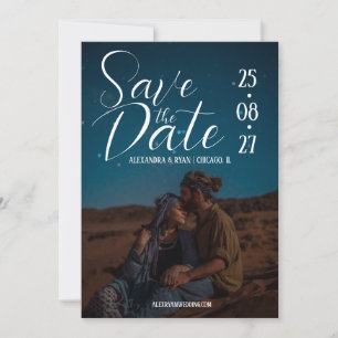 Typografi Skript Fotoöverlägg Bröllop Spara Datumet