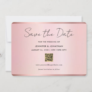 Typografi Skript Spara Datum Chic Roséguld Datumet