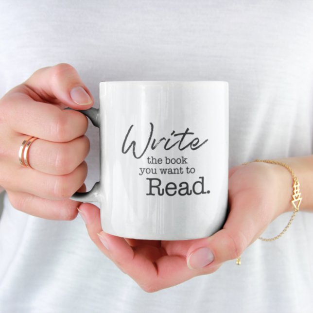 Typografi-Skrivan i Bok som du vill läsa Kaffemugg (Skapare uppladdad)