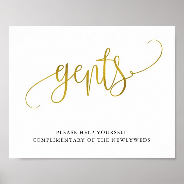 Typografi-skylt för guld poster (Framsidan)