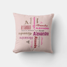 Typografi som någon personlig känd Collage någon Kudde