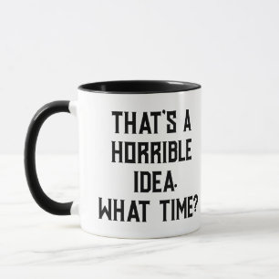 Typografi Svart Typsnitt-design av skräckbild Mugg