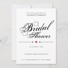 Typografi Svart Vit Bröllopsfest Modern Enkel Inbjudningar