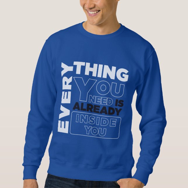 Typografi Sweat Shirt Lång Ärmad Tröja (Framsida)