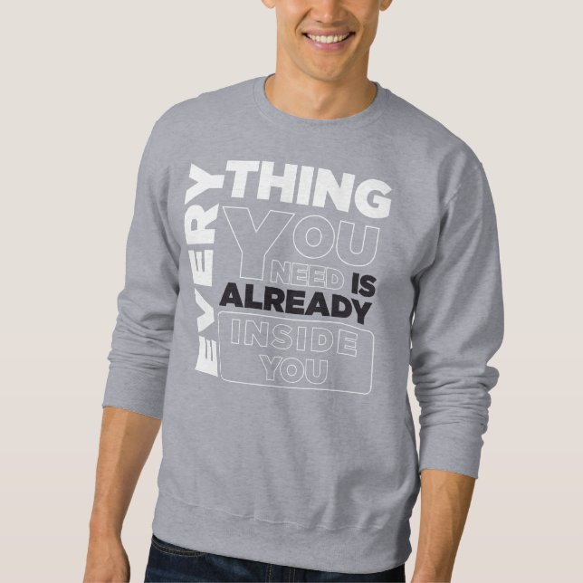 Typografi Sweat Shirt Lång Ärmad Tröja (Framsida)