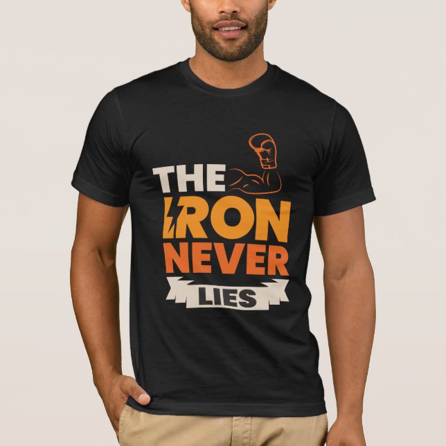 typografi T-shirt för Gym och Fitness (Framsida)