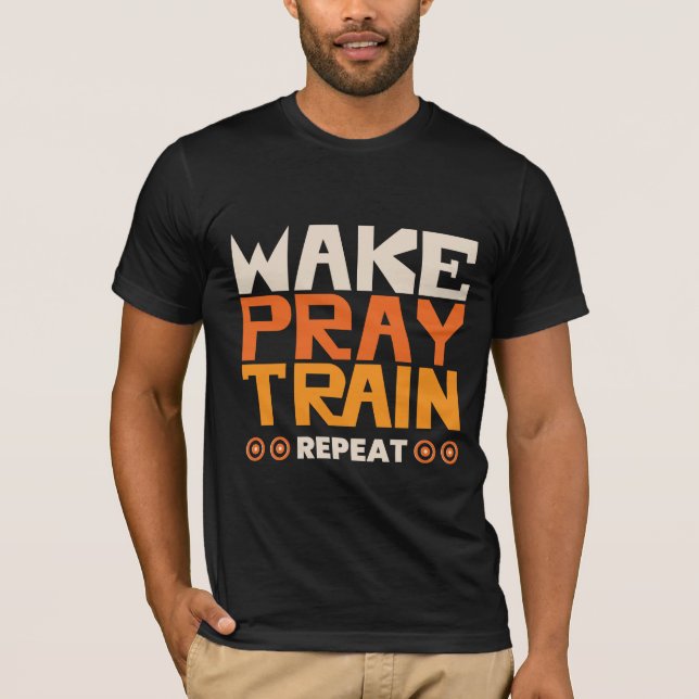 typografi T-shirt för Gym och Fitness (Framsida)