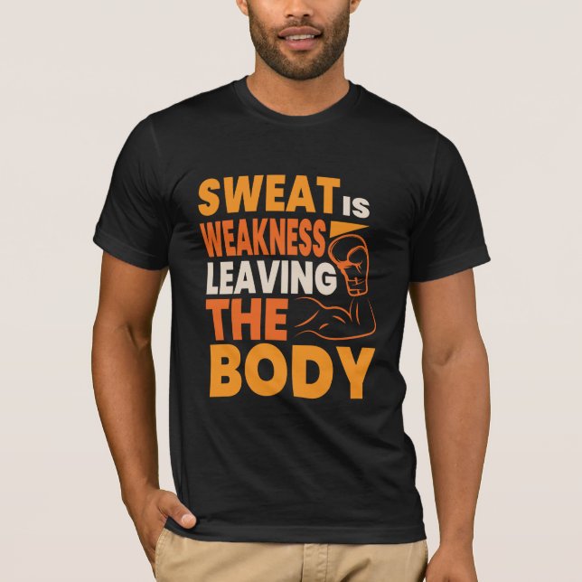 typografi T-shirt för Gym och Fitness (Framsida)