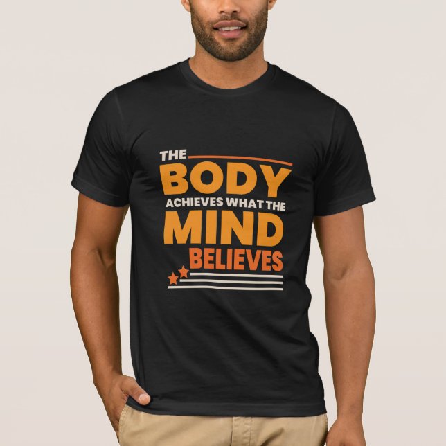 typografi T-shirt för Gym och Fitness (Framsida)